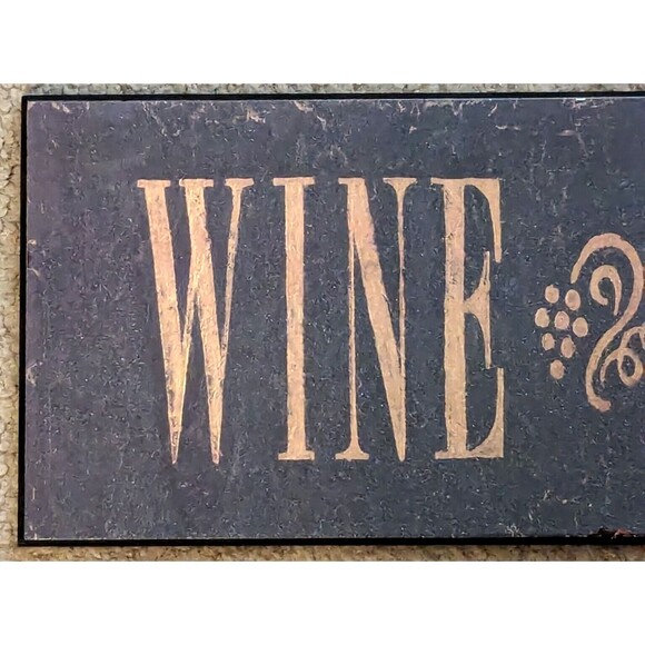 Wine Tasting Wood Plaque Grape Winery Rustic Sign 18 x 6-in Brown Gold Gift - Picture 3 of 5